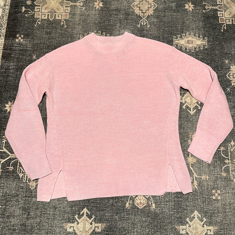 Pink lulu merino wool sweater